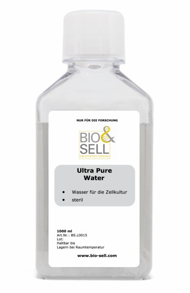 Ultrapure Water, steril, 1 Liter