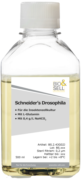 Schneider's Drosophila med glutamin, 500 ml