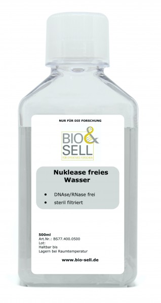 Nuclease free water, 500 ml