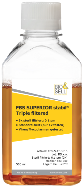 FBS SUPERIOR stabil® Triplo filtro, 500 ml